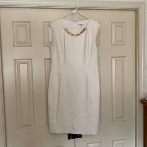 Calvin Klein dress w/ neckline embellishment